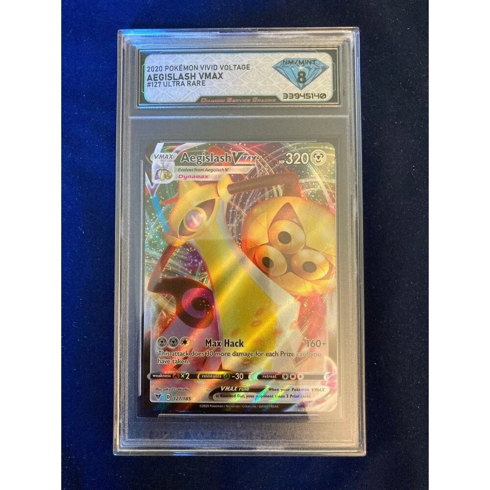 DSG NM/MINT 8 Aegislash VMAX 127/185 Swsh04: Vivid Voltage Holo Ultra Rare